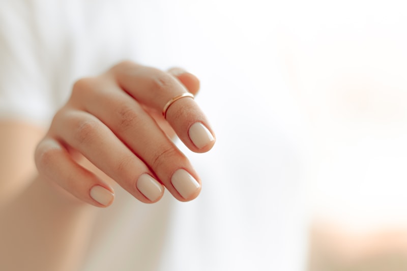 Close-up of clean, prepped nails ready for press-ons