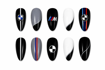 BMW M Sport Press-On Nails | Luxury Almond Nails - Limited Edition
