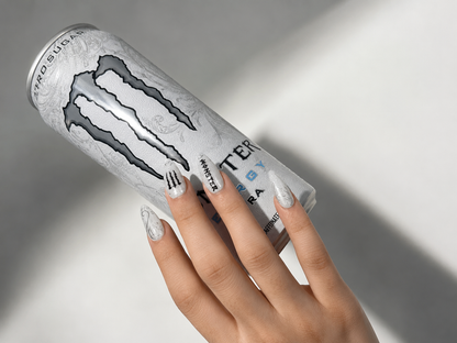 Monster Energy Inspired Press-On Nails | Glitter Almond Nails – Limited Edition